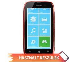 Használt mobiltelefon Nokia Lumia 610 piros (kártyafüggetlen) 000001172